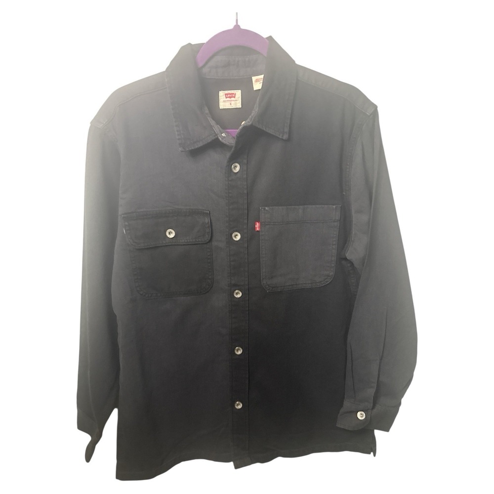 Levi's Utility Shacket Men's Size Small A86440001 MSRP $70 Black Long Sleeve NWT